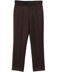 MM6 by Maison Margiela - Pressed-Crease Belted Pants - Lyst