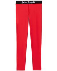 Palm Angels - Logo Elasticated Leggings - Lyst
