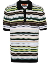 Missoni - Zigzag Woven Design Polo Shirt - Lyst