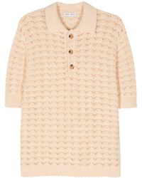 Cmmn Swdn - Crochet-knit Cotton Polo Shirt - Lyst