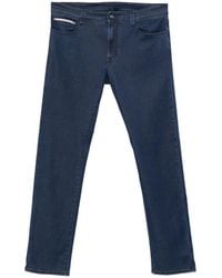Canali - Logo-Patch Straight-Leg Jeans - Lyst