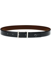 Ferragamo - Logo-engraved-buckle Reversible Leather Belt - Lyst