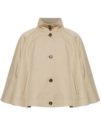Max Mara - Cape Ample Déperlante En Gabardine - Lyst