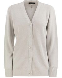 Fabiana Filippi - Ribbed V-Neck Cardigan - Lyst