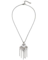 Jimmy Choo - Heart Crystal Drop Necklace - Lyst