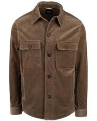BOSS - Chest-Pocket Corduroy-Effect Overshirt - Lyst