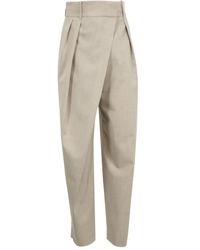 Loewe - Pleated Wrap Trousers - Lyst