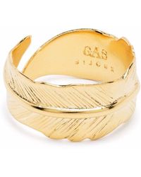 Gas Bijoux Penna Feather Ring - Metallic