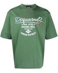DSquared² - T-Shirt En Coton À Logo Imprimé - Lyst