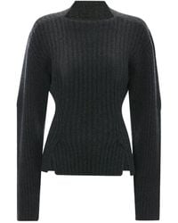 Victoria Beckham - Ribbed Merino Wool Sweater - Lyst