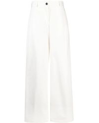 Jil Sander - Wide-Leg Cotton Trousers - Lyst