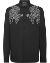 Philipp Plein - Graphic Crystal-Embellished Shirt - Lyst