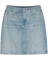 Martine Rose - Narrow Denim Miniskirt - Lyst