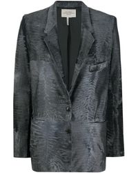 Hermès Blazer à design texturé pre-owned - Gris