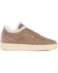 Officine Creative - Suede Fur-Lined Sneakers - Lyst