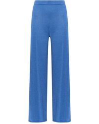 Maliparmi - Broek Met Elastische Taille En Lurex-Effect - Lyst