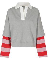 Essentiel Antwerp - Layered-Sleeve Polo Sweatshirt - Lyst
