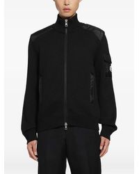 Moncler - Padded Panelled High-Neck Cardigan - Lyst