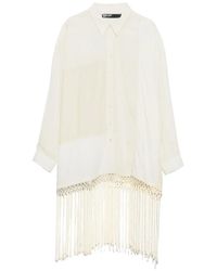 Bimba Y Lola - Camisa Con Diseño Patchwork Y Flecos - Lyst