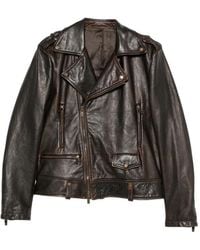 Salvatore Santoro - Leather Biker Jacket - Lyst