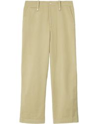 Burberry - Pantalon en coton à coupe ample - Lyst