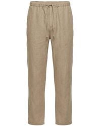 120% Lino - Drawstring Linen Trousers - Lyst