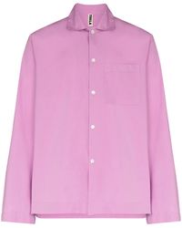 Tekla - Pyjamashirt Van Popeline - Lyst