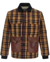 Junya Watanabe - X Filson karierte Jacke mit Cordkragen - Lyst