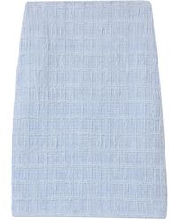 St. John - Textured Plaid Skirt - Lyst