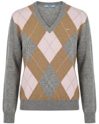 Prada - Pull À Motif Losanges - Lyst