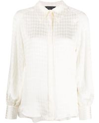 Fabiana Filippi - Houndstooth-Pattern Long-Sleeved Shirt - Lyst
