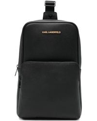 KARL LAGERFELD - Rucksack Mit Logo-Schild - Lyst
