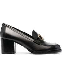 Ferragamo - Ferragamo Gancini Block Heel Pumps - Lyst