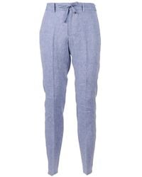 Berwich - Drawstring-Waist Linen Trousers - Lyst