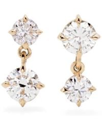 Lizzie Mandler - 18Kt Large Alternating Diamond Drop Earrings - Lyst