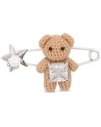 YVMIN - Teddy Bear Star-Embellished Brooch - Lyst