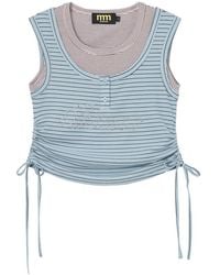 Mini Cream - Striped Drawstring Tank Top - Lyst