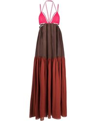 Nensi Dojaka - Strappy Panelled Maxi Dress - Women's - Cotton - Lyst