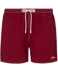 MC2 Saint Barth - Patmos Contrast-Stitch Swim Shorts - Lyst