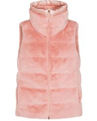 Herno - Faux-Fur Quilted Gilet - Lyst
