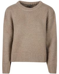 Almada Label - Cru Ribbed-Trim Drop-Shoulder Sweater - Lyst