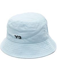 Y-3 - Embroidered-logo Cotton Bucket Hat - Lyst