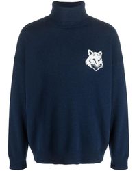 Maison Kitsuné - Pull En Maille Intarsia - Lyst