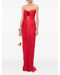 Ana Radu - Flower-Detail Ruched Gown - Lyst