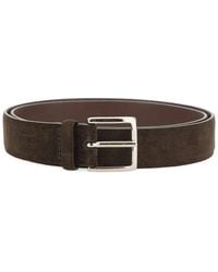 Orciani - Amalfi Suede Logo-Buckle Belt - Lyst