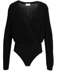 Elisabetta Franchi - V-Neck Wrap-Style Bodysuit - Lyst