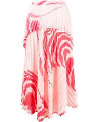Thebe Magugu - Abstract-Print Pleated Skirt - Lyst