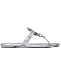 Tory Burch - Miller Logo-Plaque Sandals - Lyst