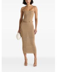 Manière De Voir - Robe Ceinturée Danika À Effet Métallisé - Lyst