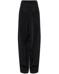 Sportmax - Buckle-Detail Pleated Trousers - Lyst